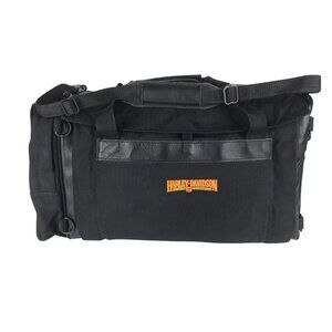 Harley Davidson Unisex‎ Adult Black Pockets Adjustable Double Strap Duffle Bag